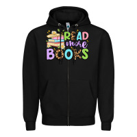 Black read more books Zipper Hoodie - Artiststas