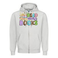 Dove Grey read more books Zipper Hoodie - Artiststas
