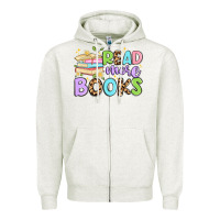 Oatmeal Heather read more books Zipper Hoodie - Artiststas