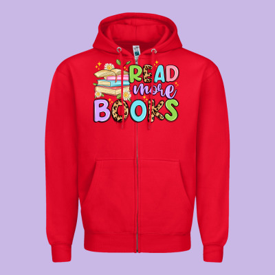 Read More Books Zipper Hoodie Designed By Artiststas