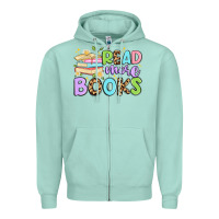 Seafoam read more books Zipper Hoodie - Artiststas