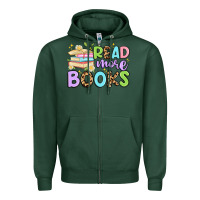 Sports Green read more books Zipper Hoodie - Artiststas