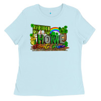 Baby Blue home sweet home Ladies Tee - FaDigitalArtStudio