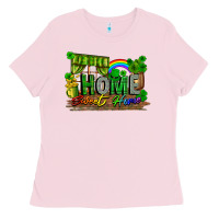 Bubblegum Pink home sweet home Ladies Tee - FaDigitalArtStudio