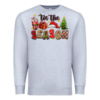 Heather Grey tis the season christmas Premium Sweatshirt - texasbilliewilder