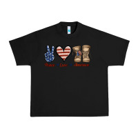 Black Peace Love America Urban Heavy Tee - Jasminsmagicworld