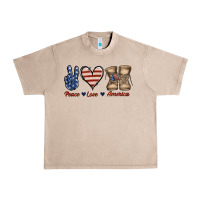 French Oak Peace Love America Urban Heavy Tee - Jasminsmagicworld