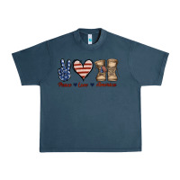 Midnight Navy Peace Love America Urban Heavy Tee - Jasminsmagicworld