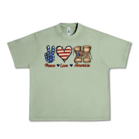 Oil Green Peace Love America Urban Heavy Tee - Jasminsmagicworld