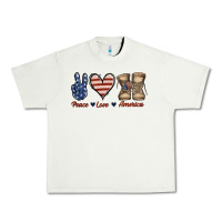 Pistachio Peace Love America Urban Heavy Tee - Jasminsmagicworld