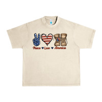 Sandshell Peace Love America Urban Heavy Tee - Jasminsmagicworld