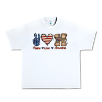 White Peace Love America Urban Heavy Tee - Jasminsmagicworld