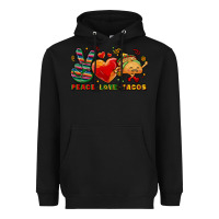 Black Peace love tacos Heavyweight Hoodie - NancyCooperArtShop