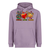 Lavender Peace love tacos Heavyweight Hoodie - NancyCooperArtShop