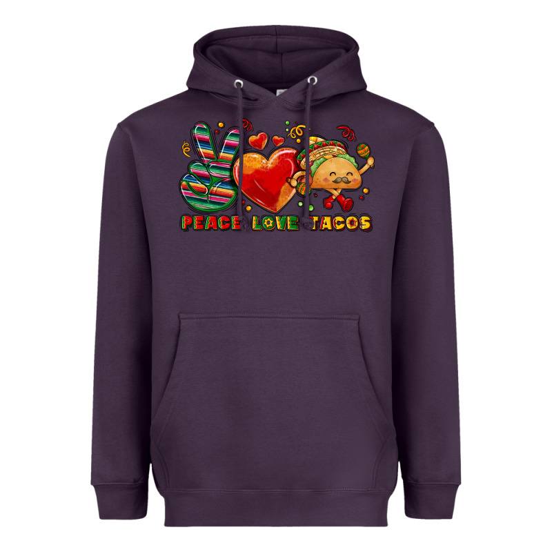 Peace Love Tacos Heavyweight Hoodie by NancyCooperArtShop | Teevron