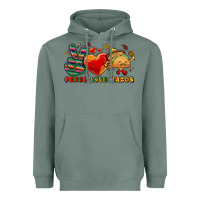 Sage Peace love tacos Heavyweight Hoodie - NancyCooperArtShop