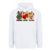 White Peace love tacos Heavyweight Hoodie - NancyCooperArtShop