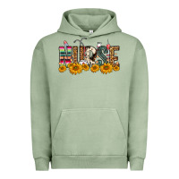 Pigment Oil Green Western Nurse Sunflower Urban Hoodie - FaDigitalArtStudio