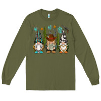 Army Green western gnomies Long Sleeve Tee - NancyCooperArtShop