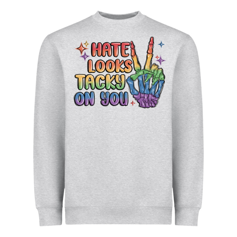 Hate Looks Tacky On You Pride Heavyweight Sweatshirt by MaliasSmallBusiness | Teevron