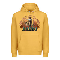 Mustard And they call the thing rodeo bull bullfighter Premium Hoodie - HowdyJamesFarm