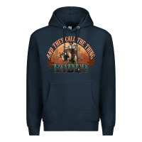 Navy And they call the thing rodeo bull bullfighter Premium Hoodie - HowdyJamesFarm