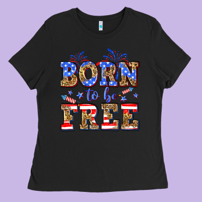 Born To Be Free Ladies Tee Designed By Neo Western