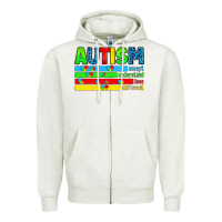 Oatmeal Heather autism Zipper Hoodie - Artiststas