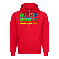Red autism Zipper Hoodie - Artiststas