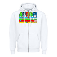 White autism Zipper Hoodie - Artiststas