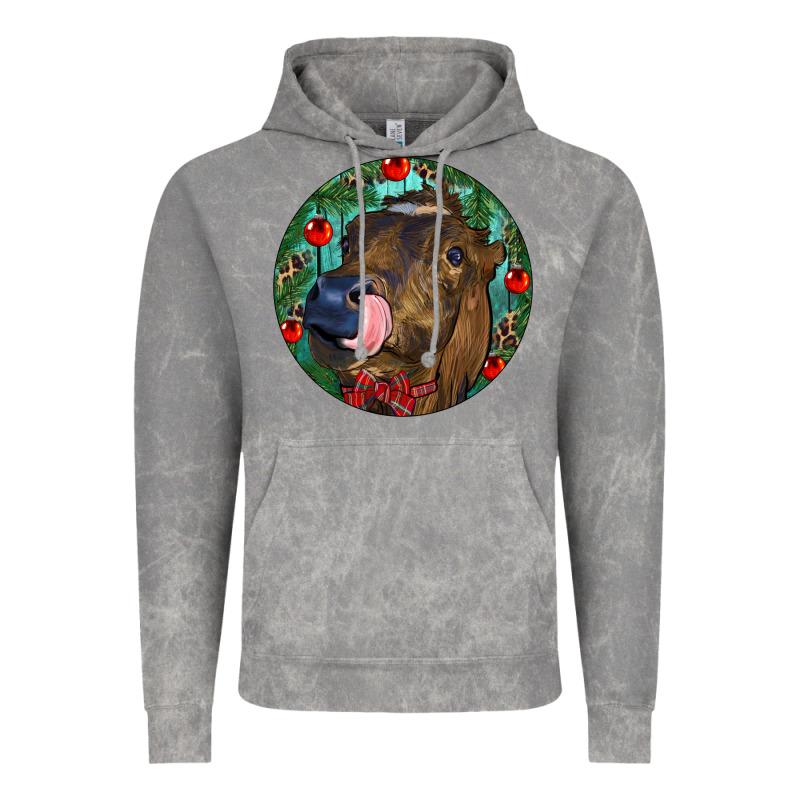 Longhorn Cow Christmas Vintage Hoodie by RanaPortraitStore | Teevron