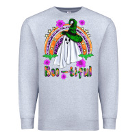 Heather Grey Boo-tiful ghost Premium Sweatshirt - NancyCooperArtShop