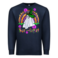 Navy Boo-tiful ghost Premium Sweatshirt - NancyCooperArtShop
