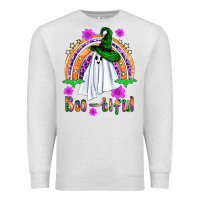 Oatmeal Heather Boo-tiful ghost Premium Sweatshirt - NancyCooperArtShop