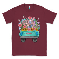 Burgundy truck with flowers Classic Tee - MaliasSmallBusiness