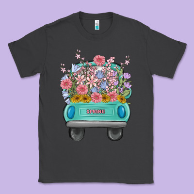 Truck With Flowers Classic Tee Designed By Maliassmallbusiness