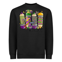 Black mardi gras teacher life Heavyweight Sweatshirt - MaliasSmallBusiness