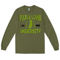Army Green pickle lover university Long Sleeve Tee - MaliasSmallBusiness