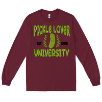 Burgundy pickle lover university Long Sleeve Tee - MaliasSmallBusiness