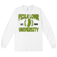 White pickle lover university Long Sleeve Tee - MaliasSmallBusiness