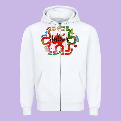 Autism Teacher Pencil Zipper Hoodie Designed By Artiststas
