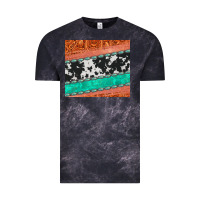 Cloud Black western turquoise gemstone cowhide  leather tumbler Vintage Tee - Jasminsmagicworld