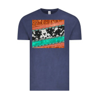 Vintage Denim western turquoise gemstone cowhide  leather tumbler Vintage Tee - Jasminsmagicworld