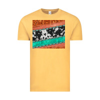 Vintage Mustard western turquoise gemstone cowhide  leather tumbler Vintage Tee - Jasminsmagicworld