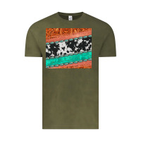 Vintage Olive western turquoise gemstone cowhide  leather tumbler Vintage Tee - Jasminsmagicworld