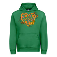 Emerald Western Autumn Heart Urban Hoodie - FaDigitalArtStudio