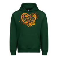 Forest Green Western Autumn Heart Urban Hoodie - FaDigitalArtStudio