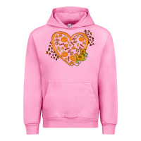 Fuchsia Pink Western Autumn Heart Urban Hoodie - FaDigitalArtStudio