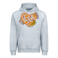 Heather Grey Western Autumn Heart Urban Hoodie - FaDigitalArtStudio
