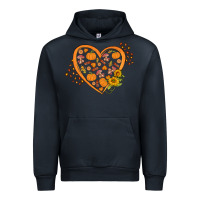 Navy Western Autumn Heart Urban Hoodie - FaDigitalArtStudio
